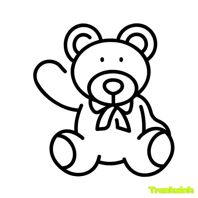 hình tô màu con gấu