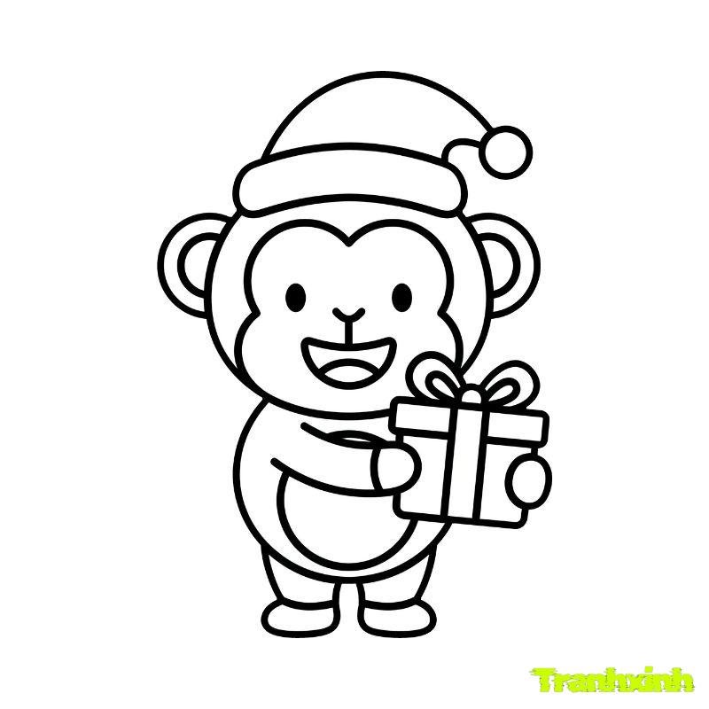 hình tô màu con khỉ