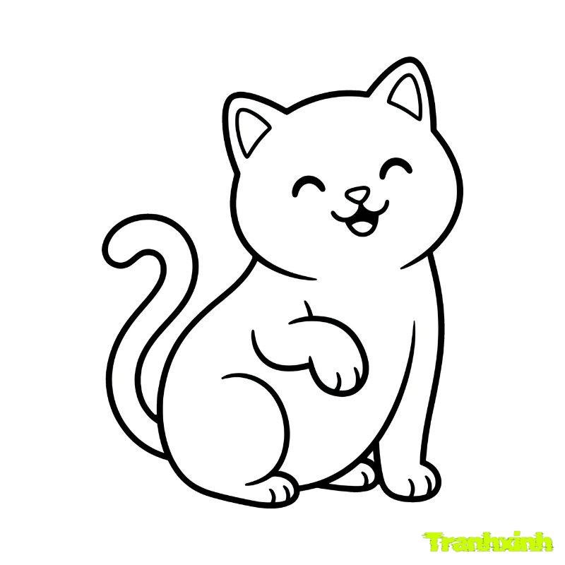 hình tô màu con mèo