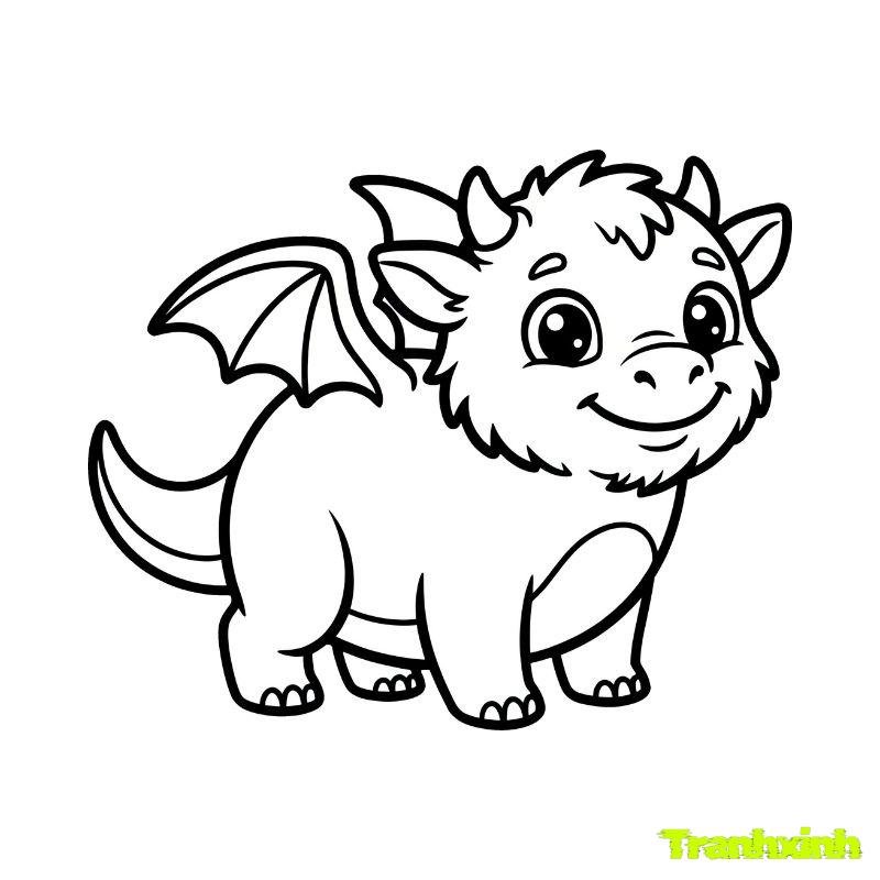 hình tô màu con rồng