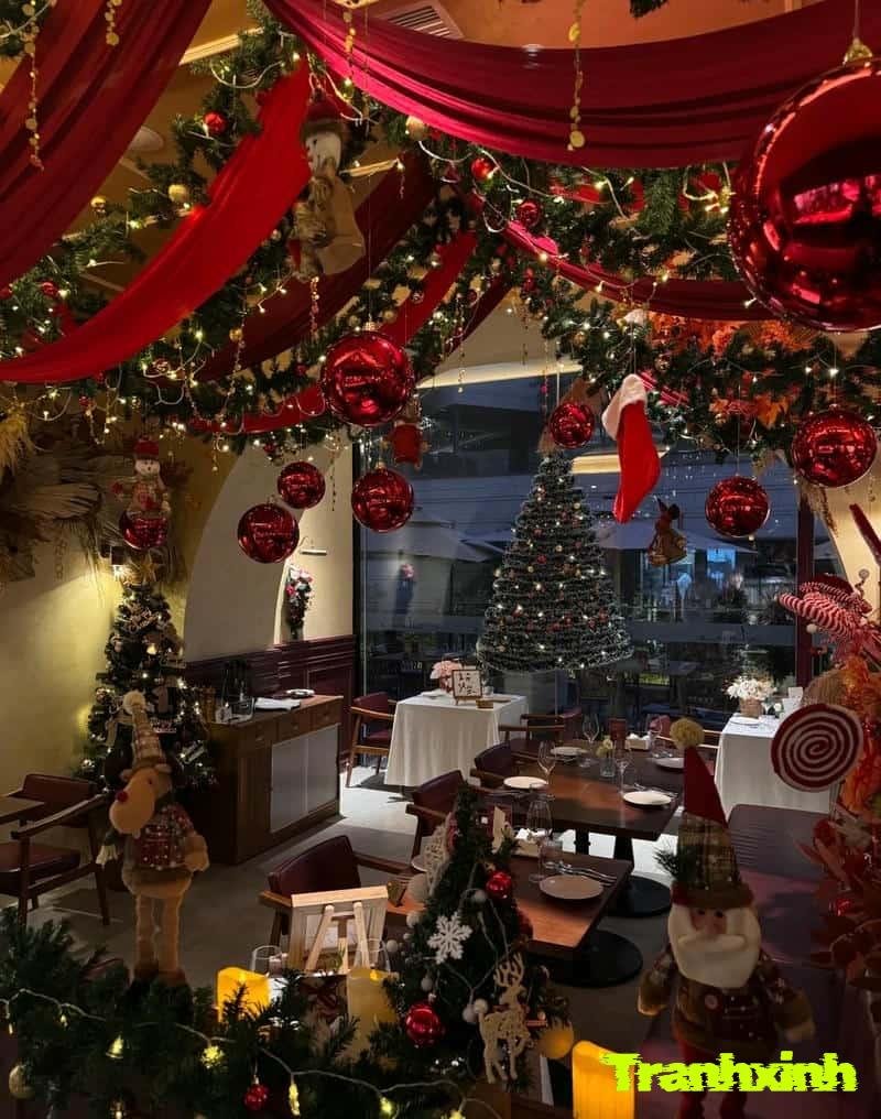 hình trang trí cửa kính noel