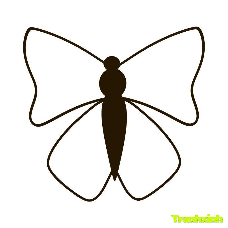 hình tranh tô màu con bướm
