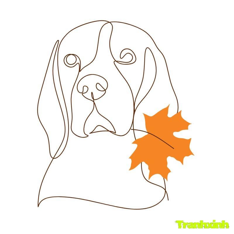 hinh tranh tô màu con chó