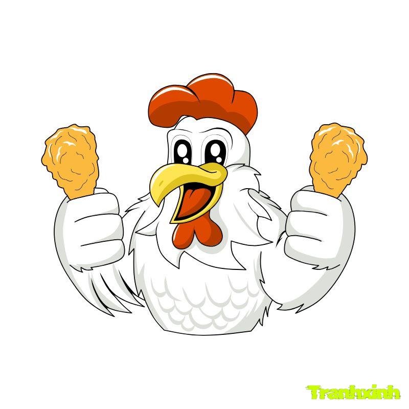 hình tranh tô màu con gà