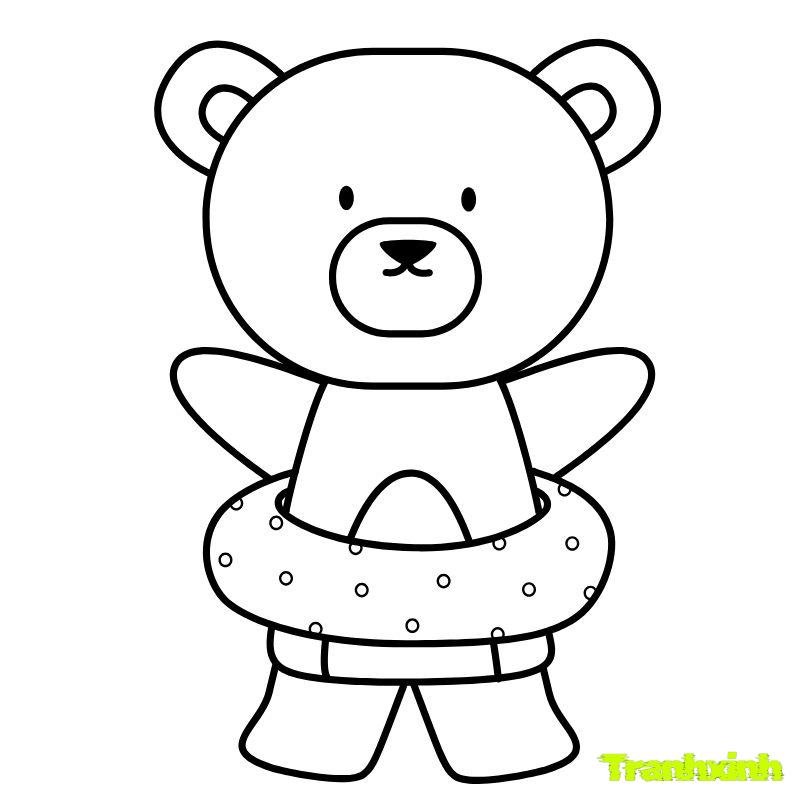 hinh tranh tô màu con gấu