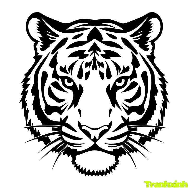 hình tranh tô màu con hổ