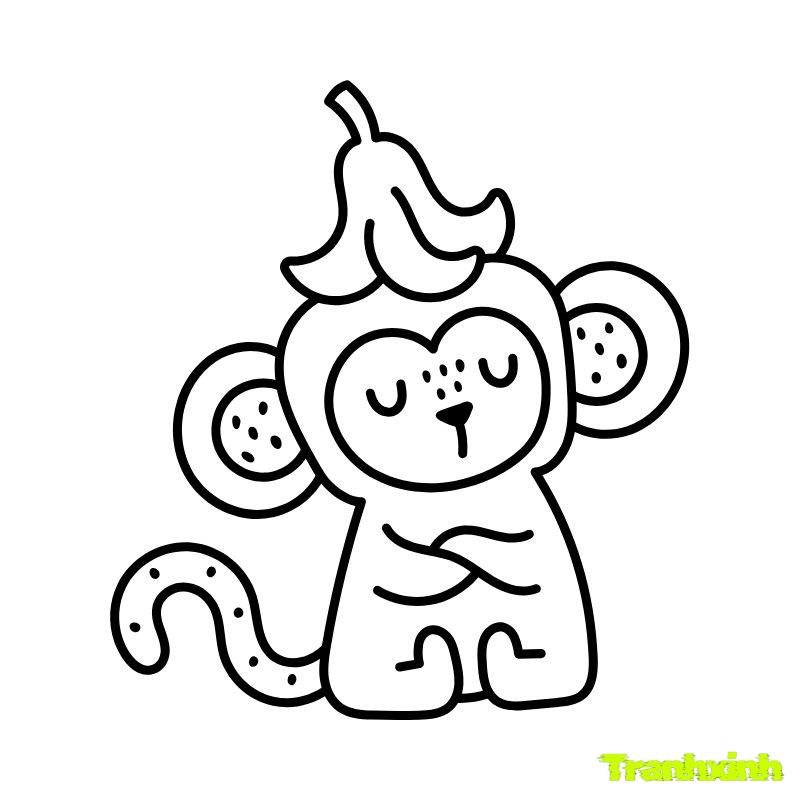 hinh tranh tô màu con khỉ