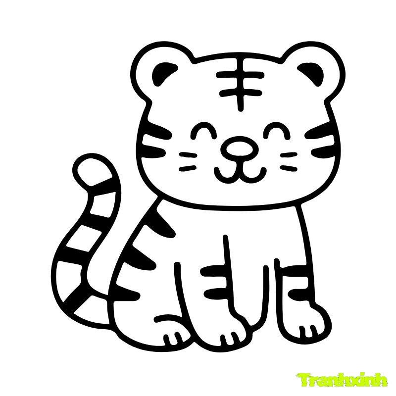 hình tranh tô màu con mèo