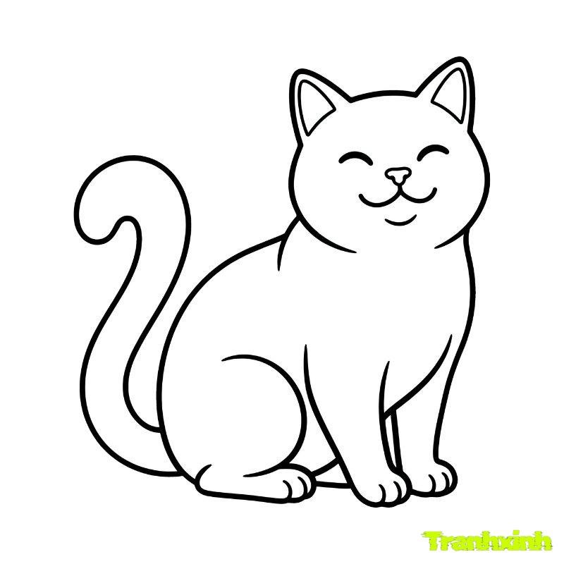 hinh tranh tô màu con mèo