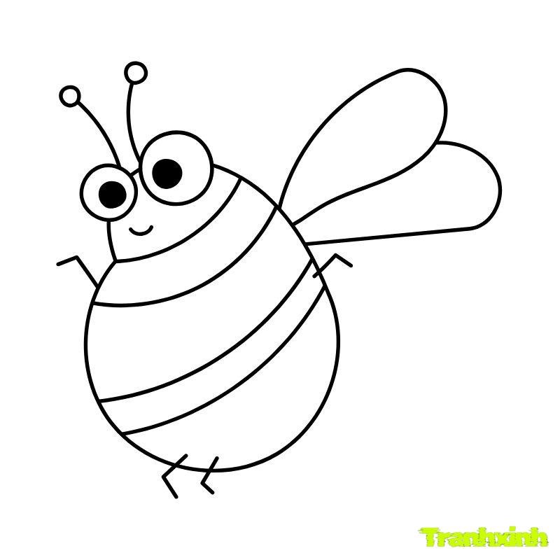 hinh tranh tô màu con ong