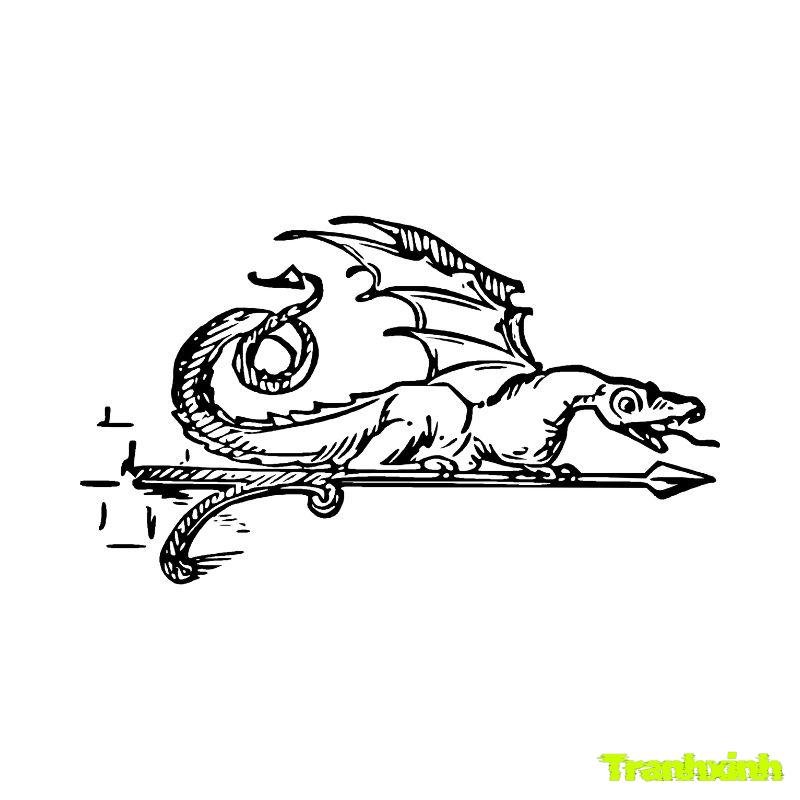 hình tranh tô màu con rồng