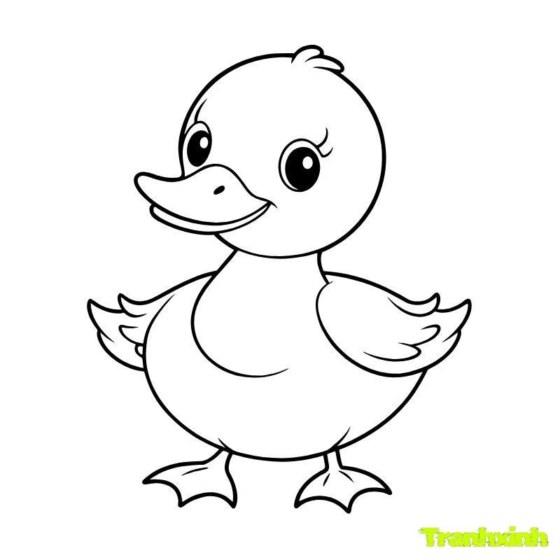 hinh tranh tô màu con vịt