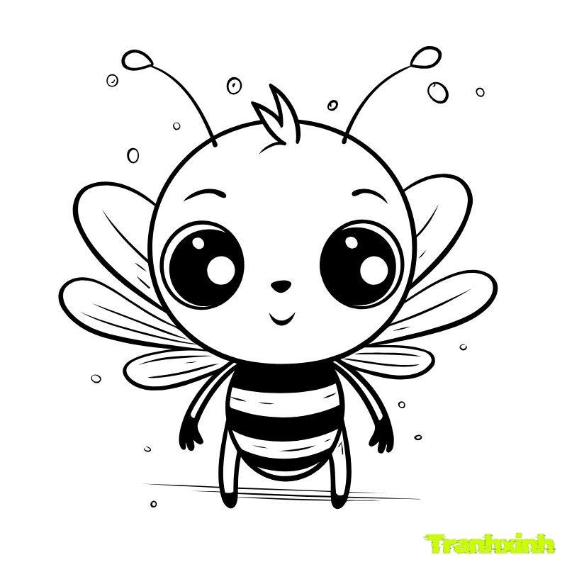 hình vẽ con ong để tô màu