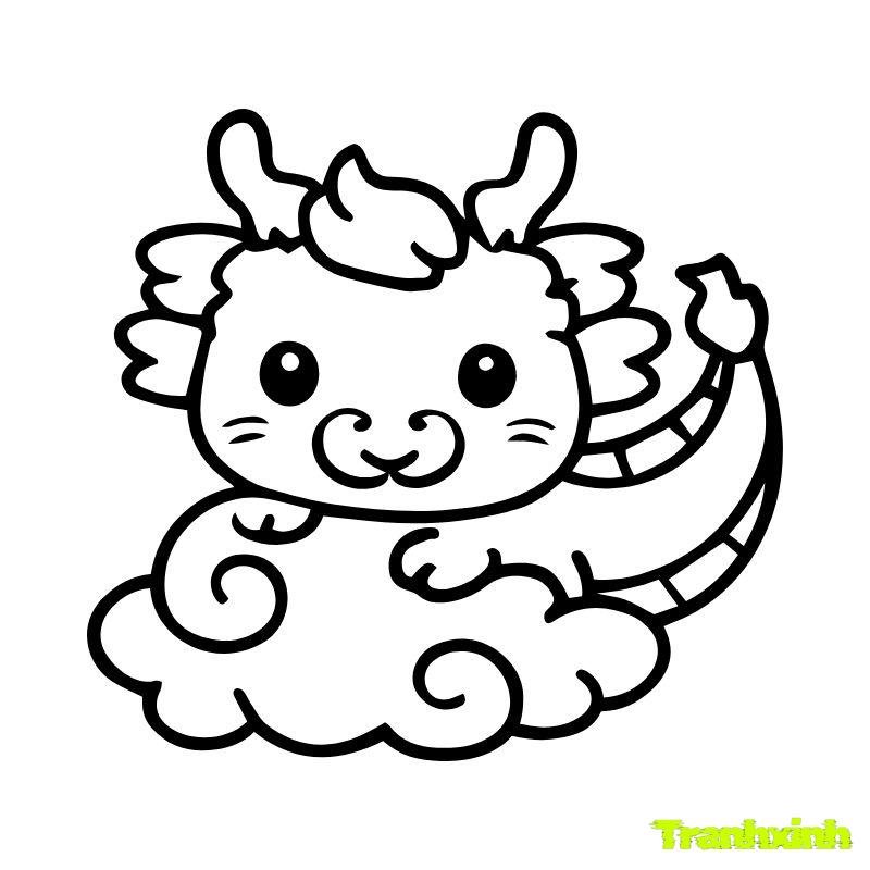 in hình con rồng tô màu