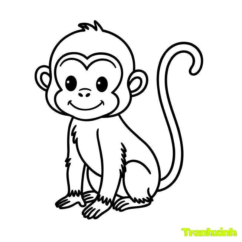 khỉ tô màu