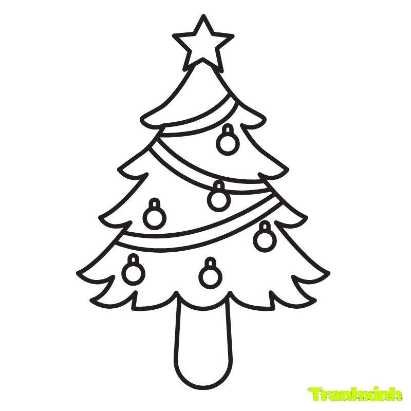 tô màu cây thông noel
