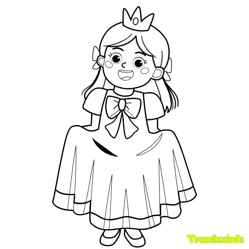 tô màu cô gái