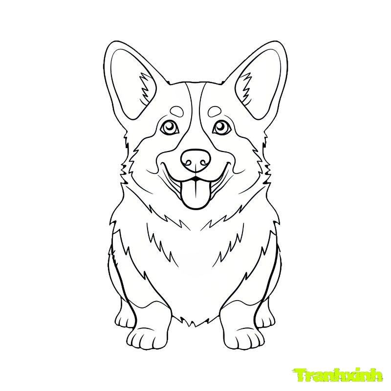 tô màu con chó đẹp