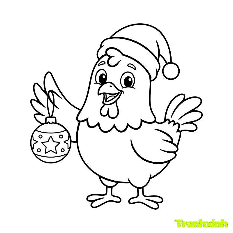 tô màu con gà con