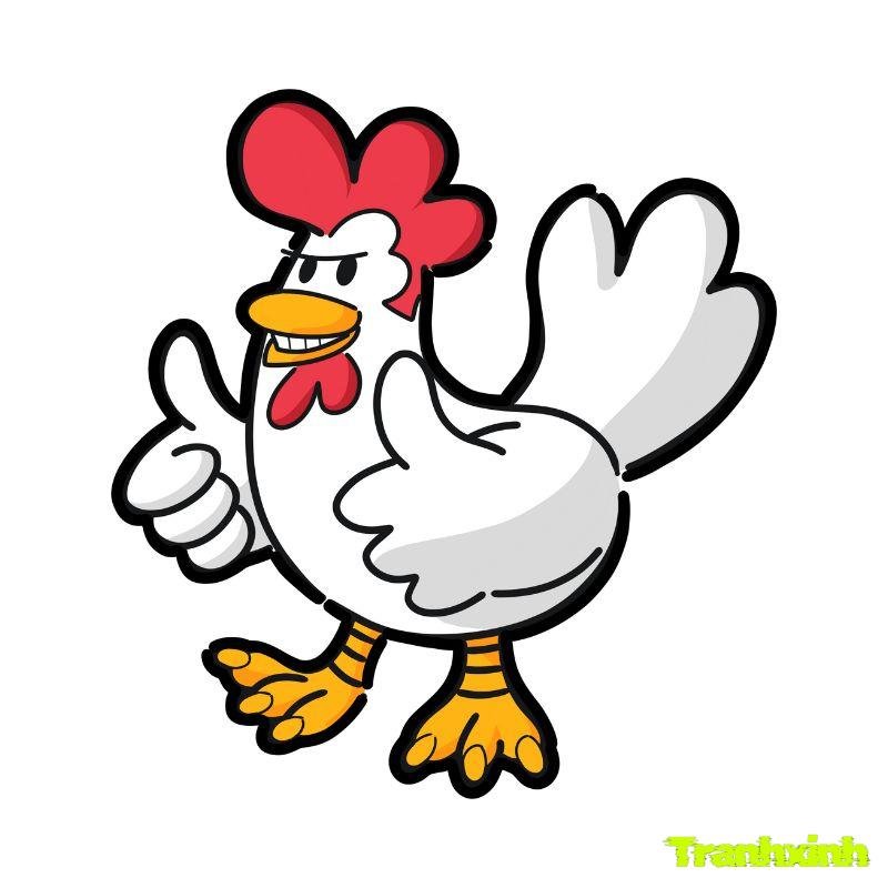 tô màu con gà trống