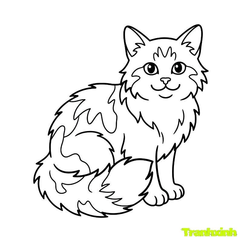 tô màu con mèo chibi