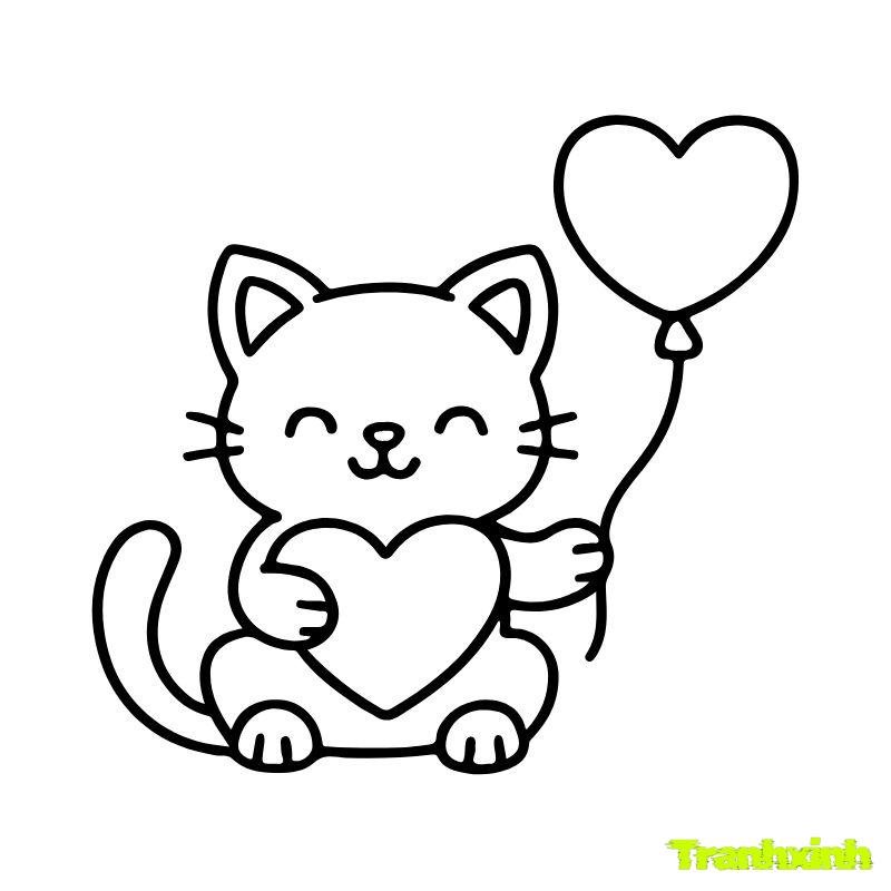 to màu con mèo cute