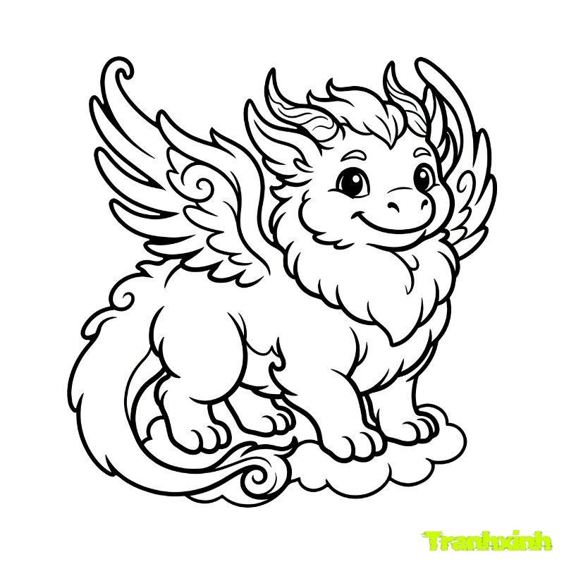 tô màu con rồng cho bé