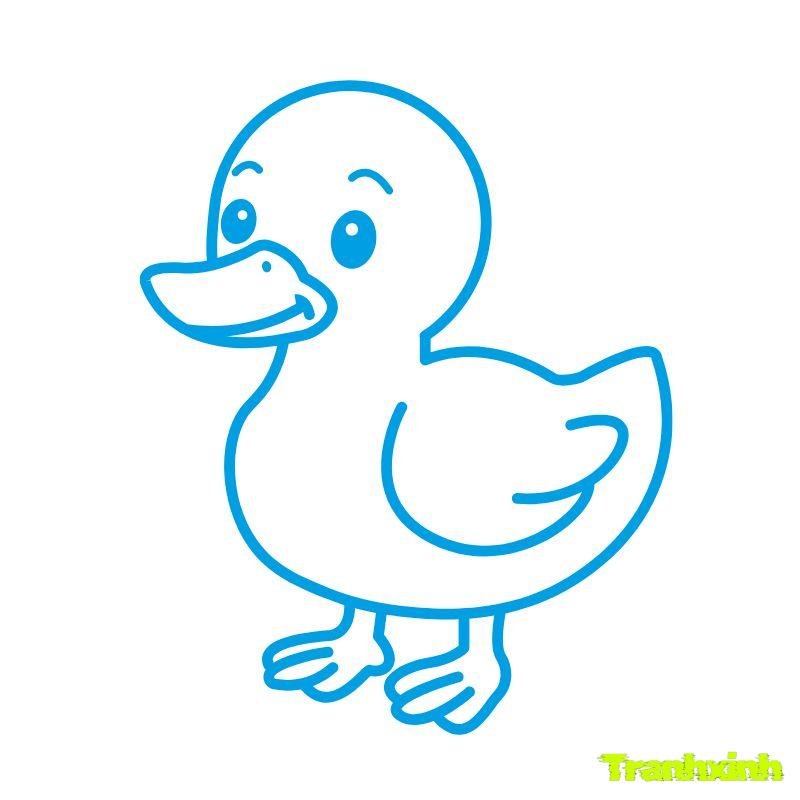 tô màu con vịt cho bé