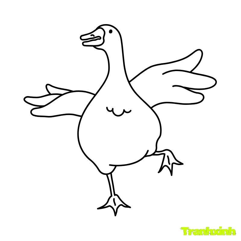 tô màu con vịt cute