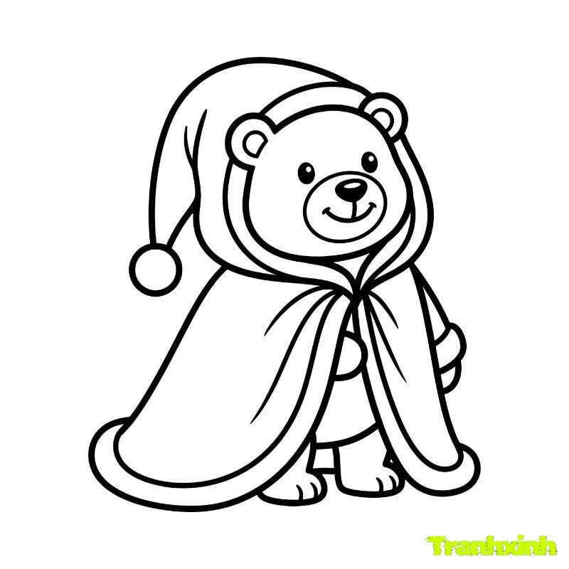 tô màu gấu cute