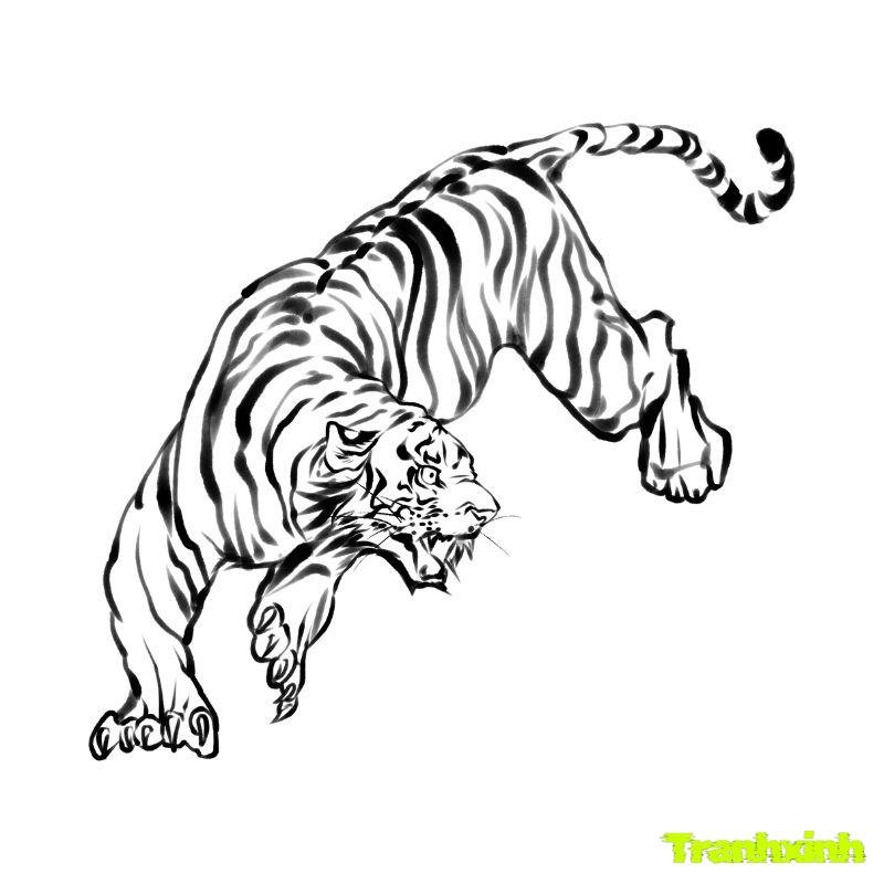 tô màu hình con hổ