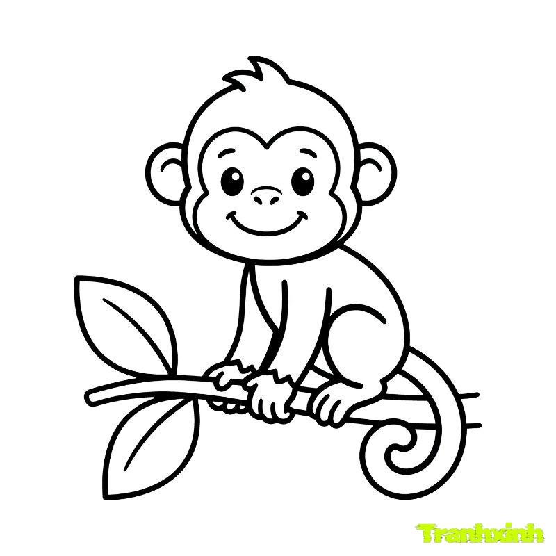 tô màu hình con khỉ