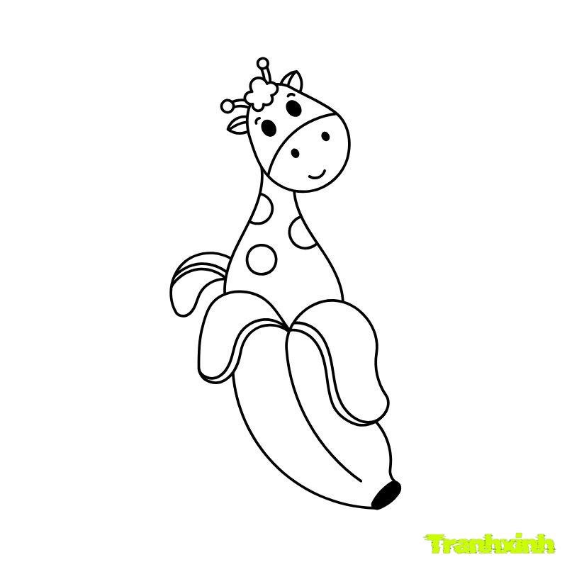 tô màu hươu cao cổ