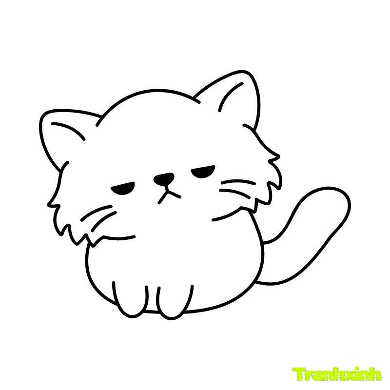 tô màu mèo cute