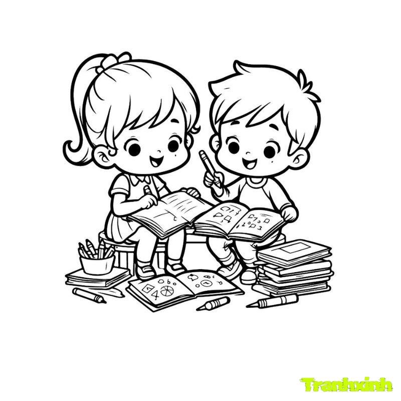 tô màu tranh chủ đề bản thân