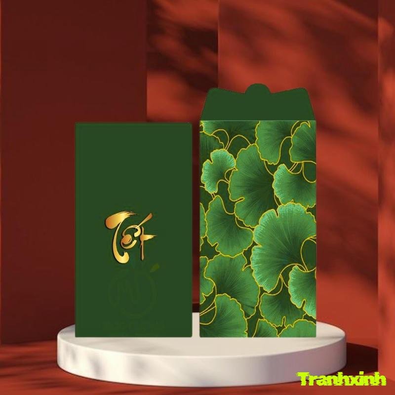 trang trí bao lì xì màu xanh