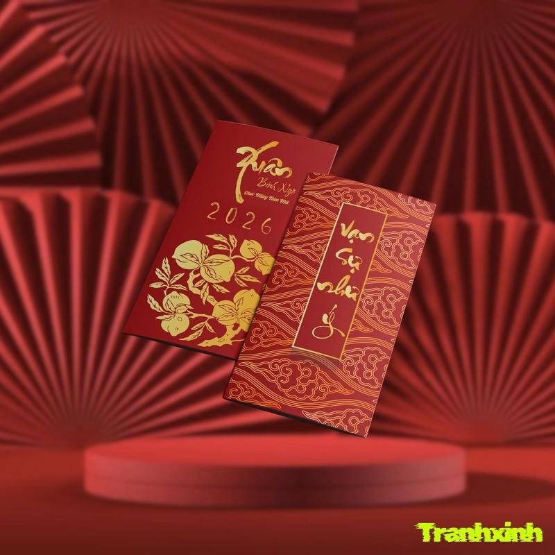 trang trí bao lì xì ngày tết