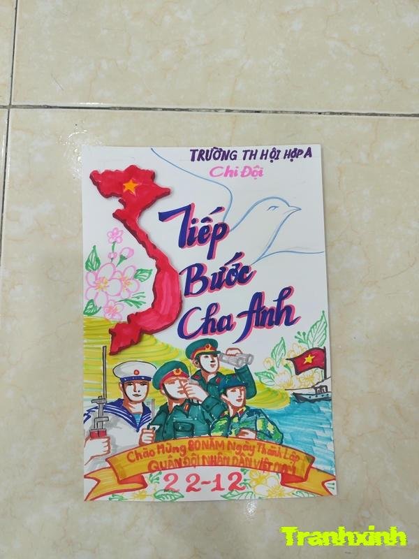 trang trí báo tường yêu nước