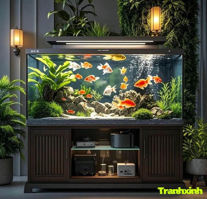 trang trí bể cá đắt đỏ