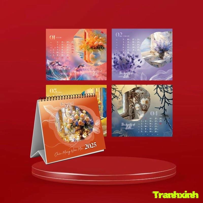 trang trí bìa lịch cho các cty