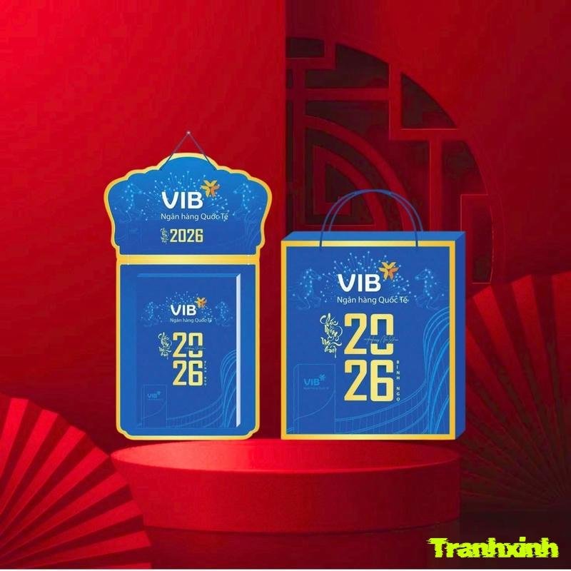 trang trí bìa lịch màu xanh