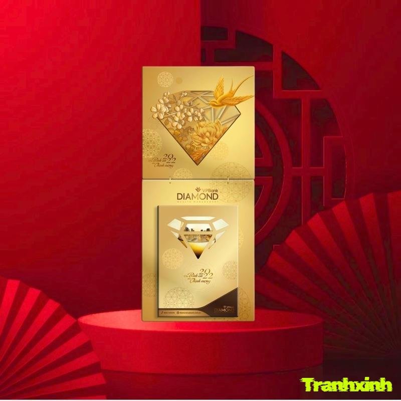 trang trí bìa lịch vàng