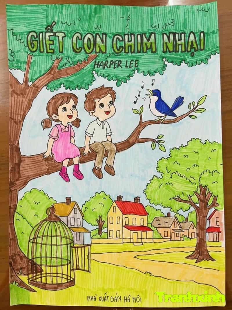 trang trí bìa sách cho bé