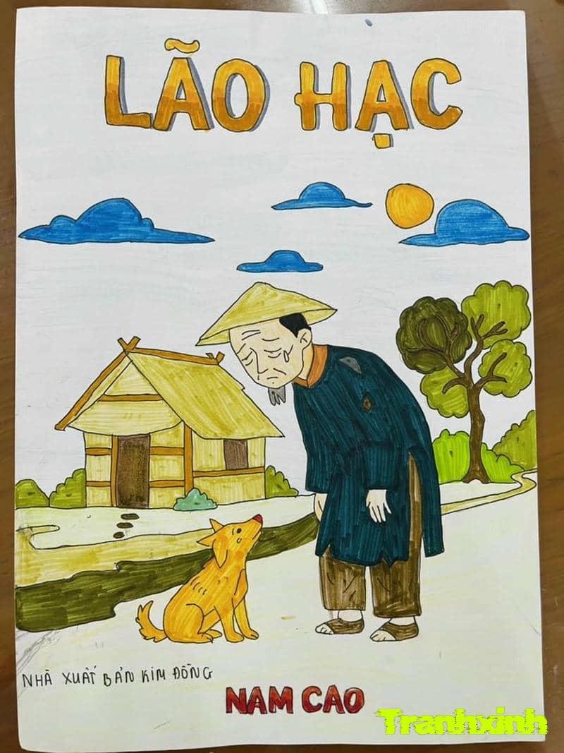 trang trí bìa sách lão hạc