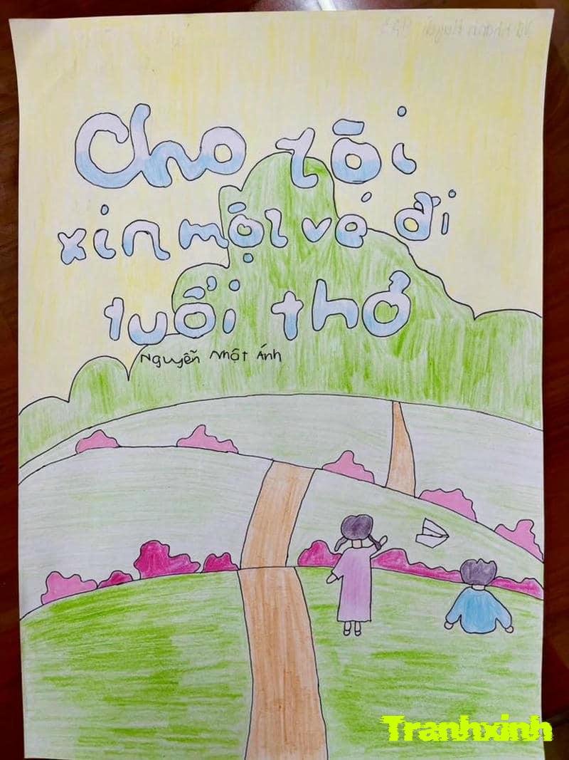 trang trí bìa sách truyện tranh