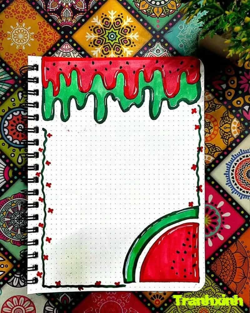 trang trí bìa sổ kiểu dưa
