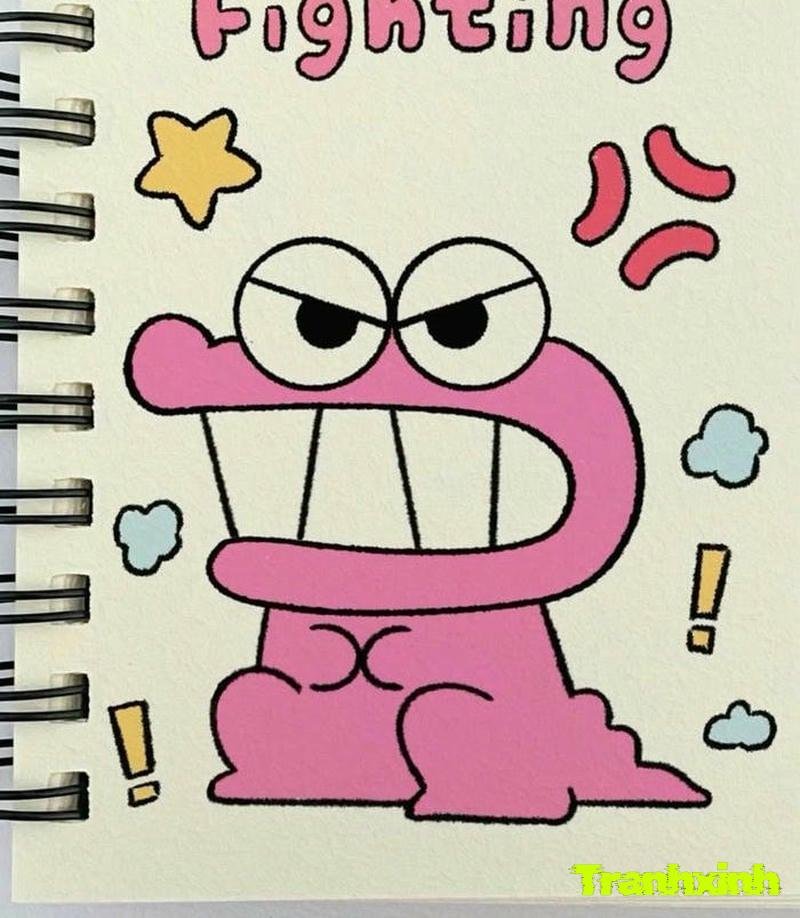 trang trí bìa sổ màu hồng