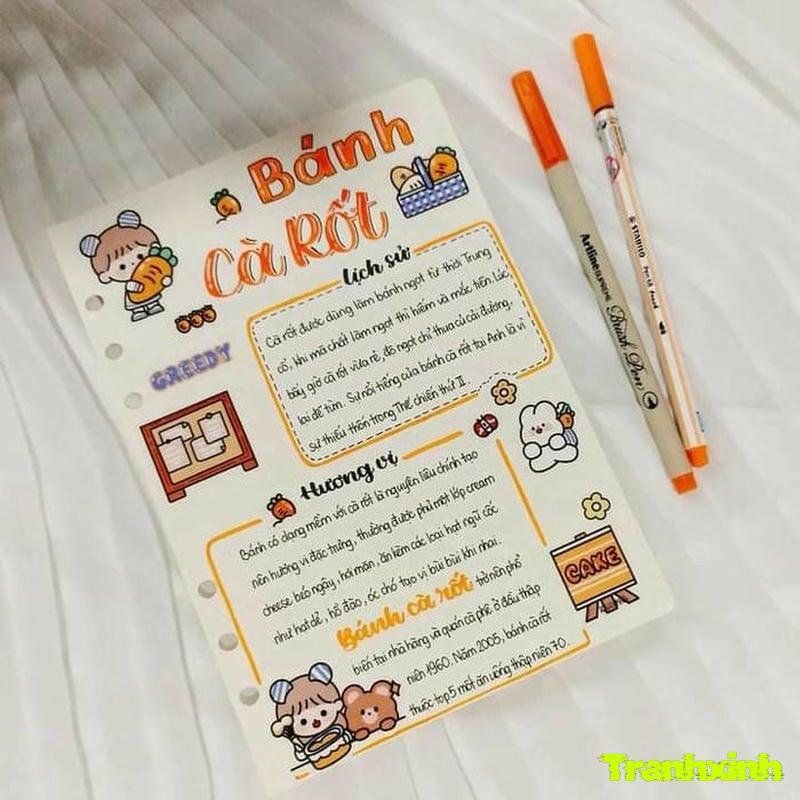 trang trí bìa sổ nhiều chữ