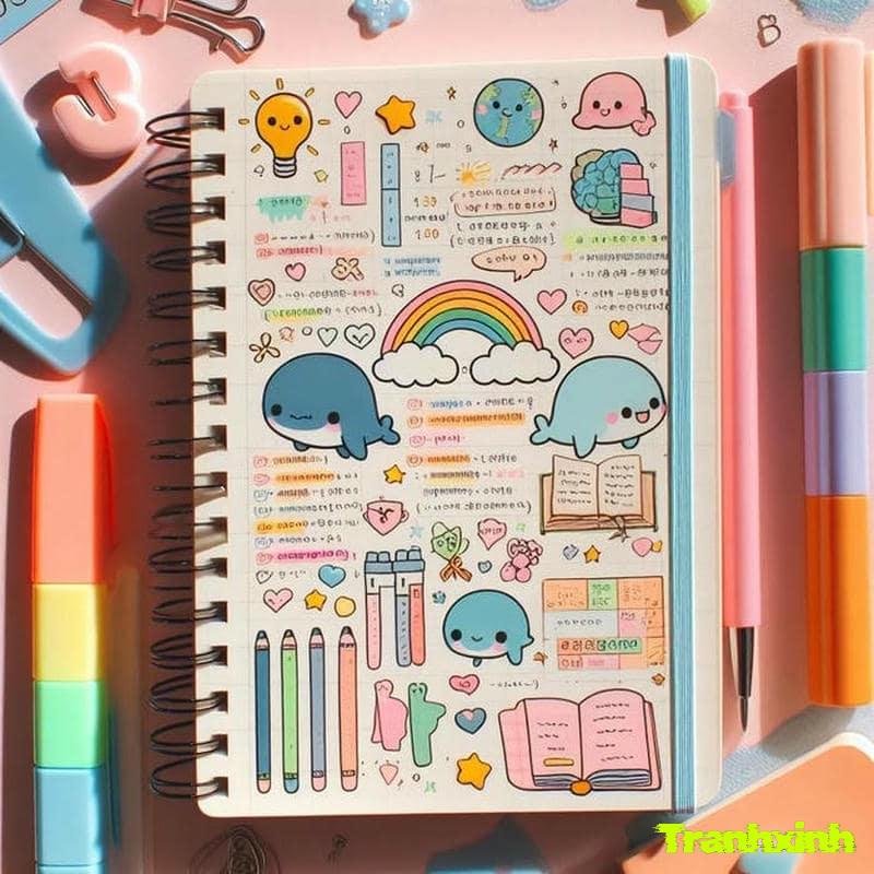 trang trí bìa sổ tay nghề nghiệp