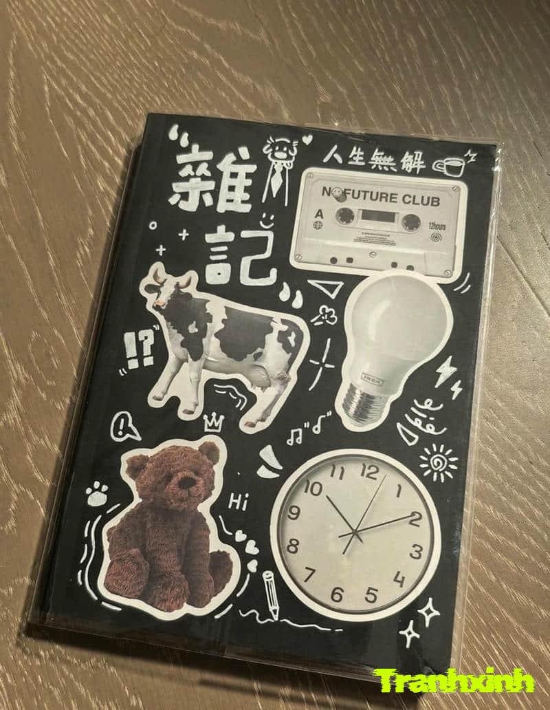 trang trí bìa vở đồng hồ